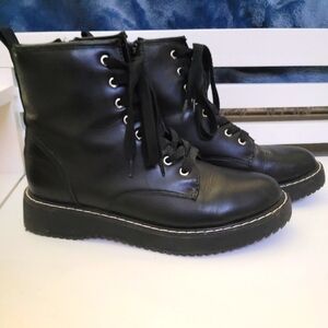 Madden Girl Black Combat Boots